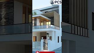 Stylish Modern Home Facade | 3D Elevation Tutorial in 3ds Max + AutoCAD #shorts