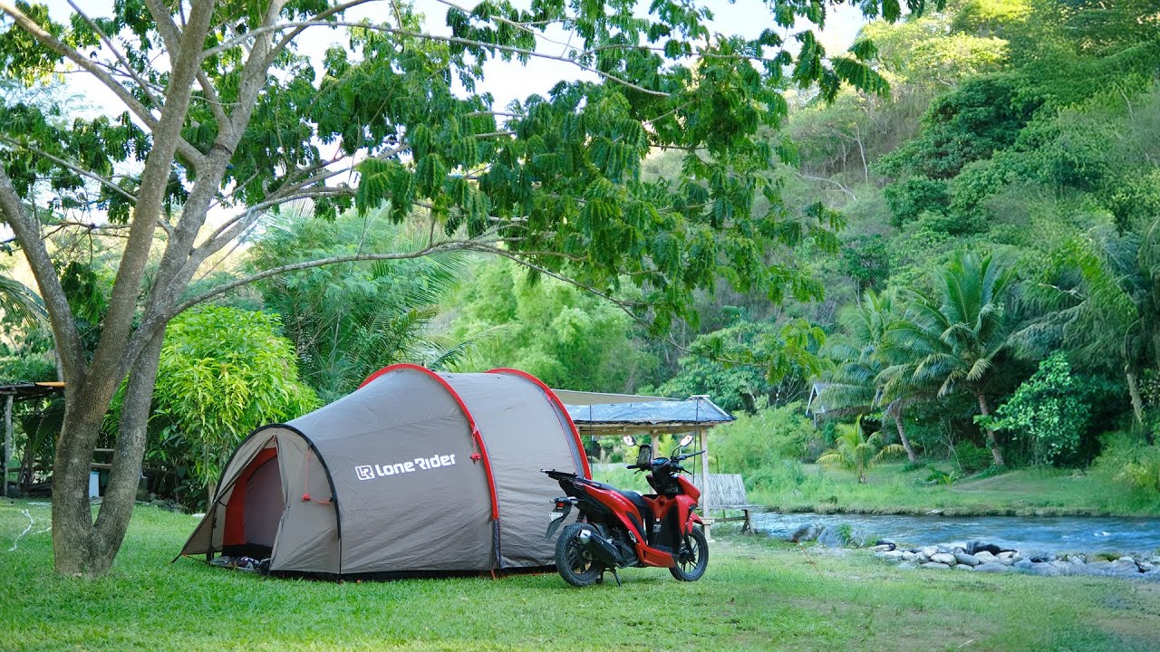 Summer Riverside Camping | Lone Rider Moto Tent | Marahuyo Riverhills | ASMR
