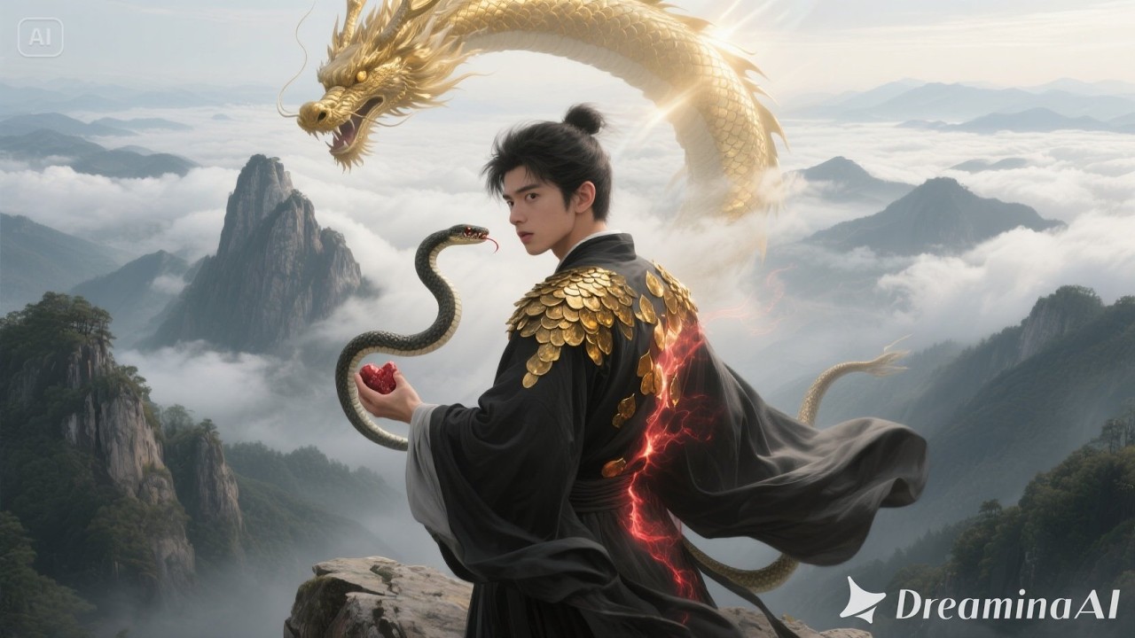 Tôi chỉ ăn một trái tim rắn trong núi thì đã phát hiện sau lưng mọc ra vảy rồng màu vàng