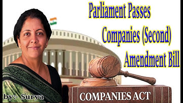 Parliament Passes Companies (second) Amendment Bill
