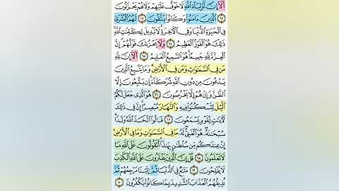 تيسير حفظ سورة يونس بالتكرار الوجه التاسع الآيات (62-70) مكرر 5 مرات بصوت الشيخ عبد