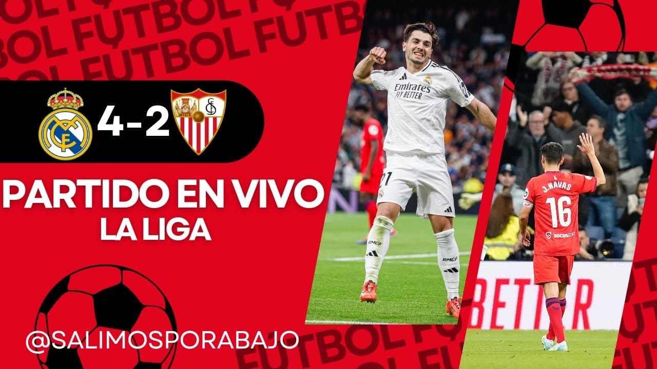 REAL MADRID VS SEVILLA EN VIVO ⚽️ 🔥JUEGAN VINI Y MBAPPE🔥FECHA 18 [ LIGA ...