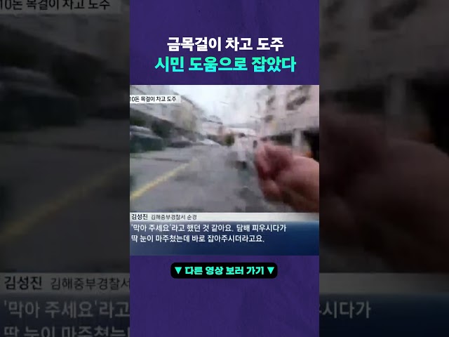 10돈 금목걸이 훔쳤다고? #뉴픽