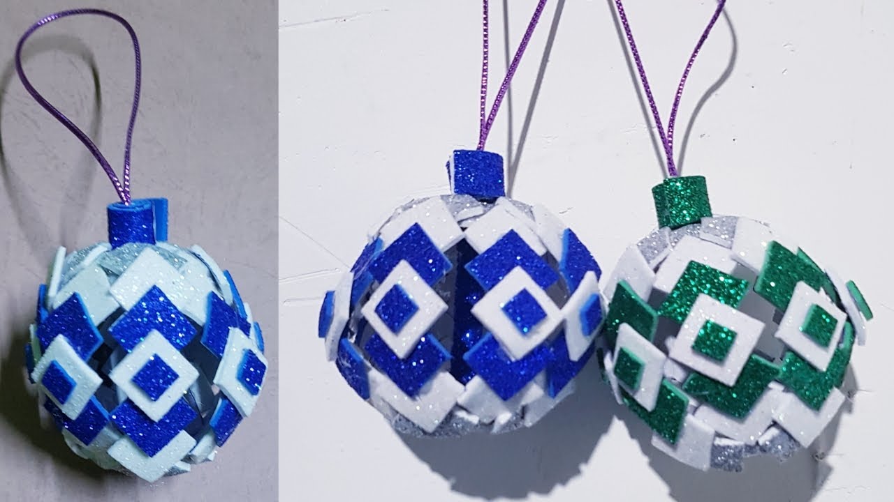 How to make diy christmas balls Christmas tree decorations 2021 YouTube