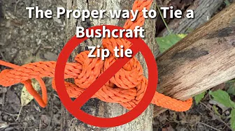 The CORRECT way to tie a Jam Knot/Bushcraft Zip Tie for Temporary Lashings as shown by Mors Kohanski