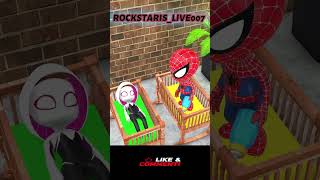 Lil Spidey vs Gwen Funny Fight 😂💥 #gta #shorts #funnyanimation  #gtav #spiderman