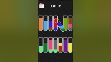 Water colour sort puzzle Level 183 #level183 #watercolorsortgame #watercolorsort #coloursortpuzzel,