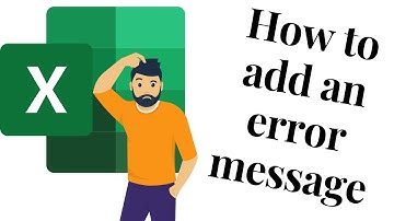 How to add an error message? Easy Excel - Make Excel work for you!