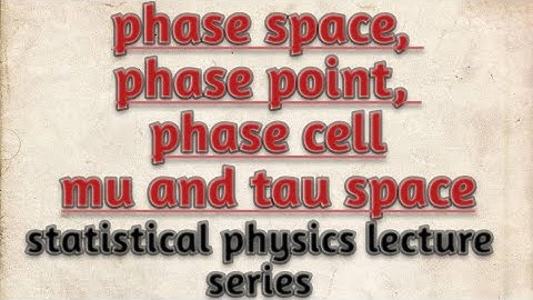 Basic terms of statistical physics || phase space || phase point|| phase cell || mu and tau space