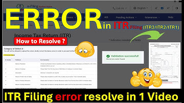 How to resolve ITR filing error | how to remove itr filing errors | ITR Filing 2025 Error Solved