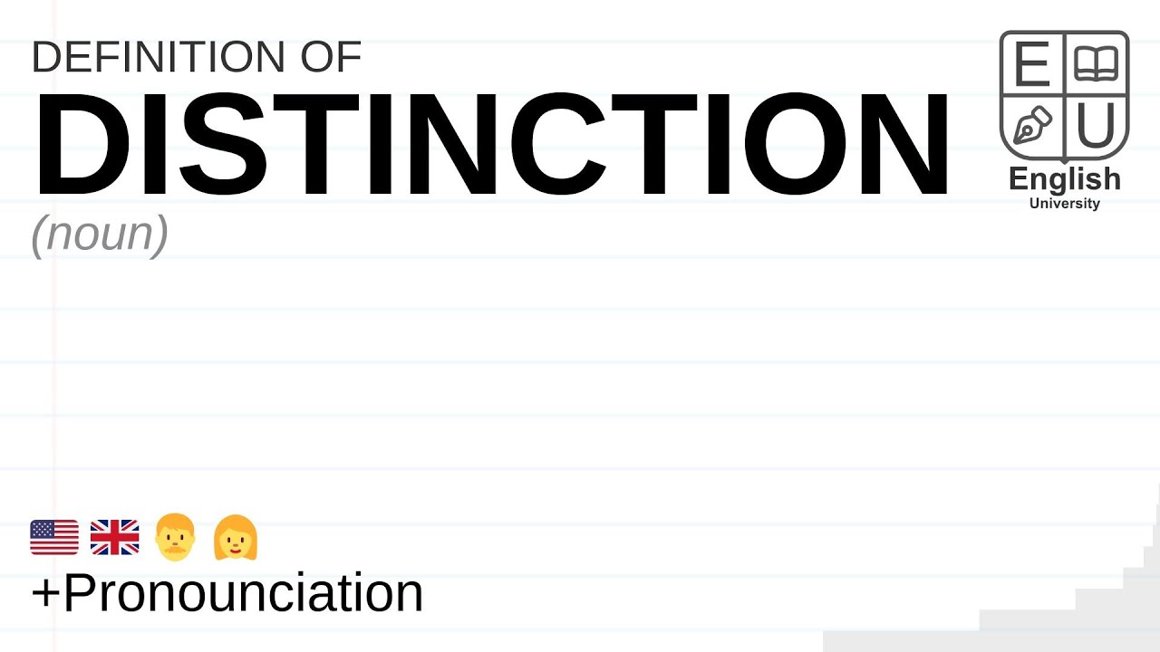Distinction Ⅰ〜Ⅴ 、Vocabularist DISTINCTION meaning, definition & pronunciation | What is