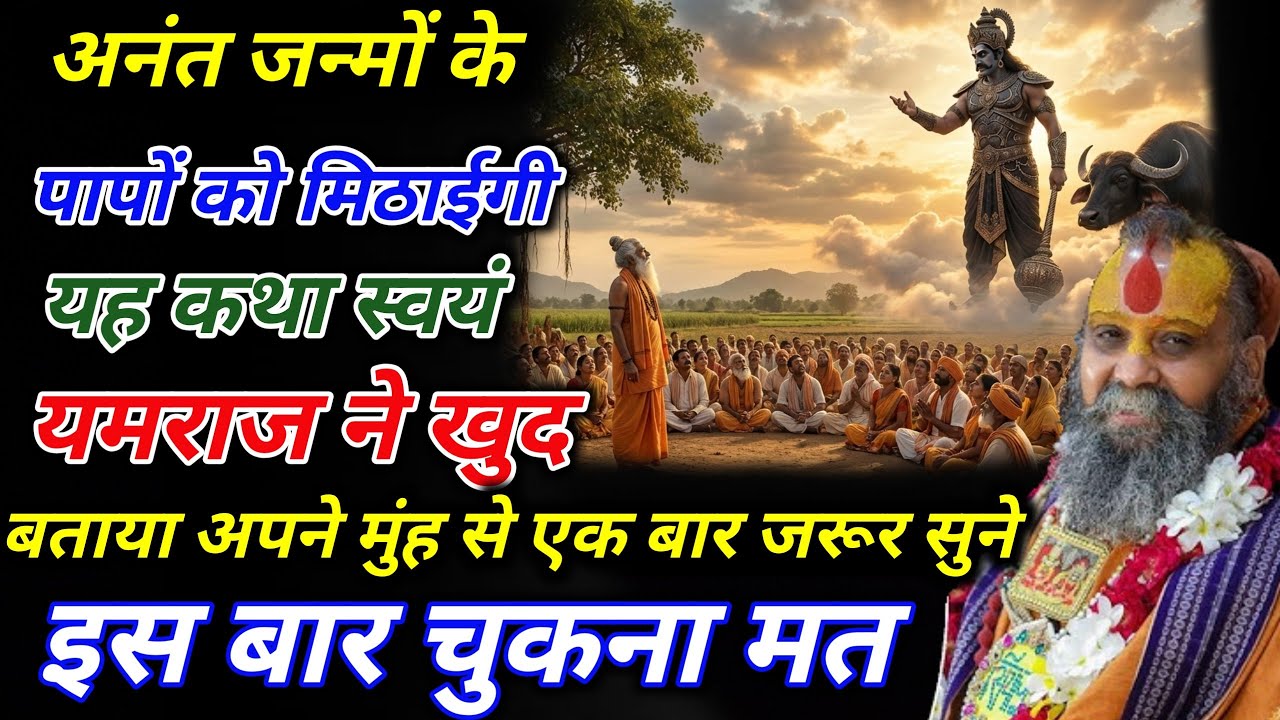 अनंत जन्मों के पापों को मिठाईगी यह कथा स्वयं यमराज ने खुद बताया अपने मुंह से एक बार जरूर सुने #katha