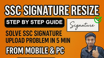 SSC Signature Resize 2025 | SSC Signature Dimensions guide | SSC Signature upload problem solved!