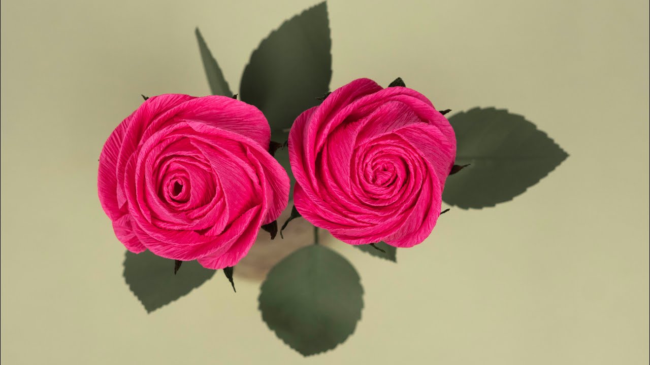 Twiated Paper Roses How to make twisted roses with crepe paper/ Paper Flower /handmade ...