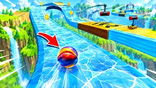 🔥 INSANE Water Slide Ball Challenge! 😱💦