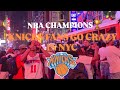 KNICKS FANS GO CRAZY IN NYC NBA CHAMPIONS🏆#fyp #video #viral #trending #nba #live #fyp #new #vibes