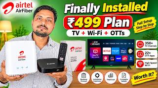 Finally Installed Airtel Air Fiber ₹499 Plan 🔥 TV + Wi-Fi + 22+ OTT | Booking for only ₹50 screenshot 1
