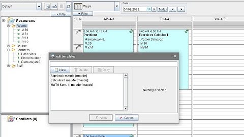 Rapla2 - Introduction for Users: Planning with Templates