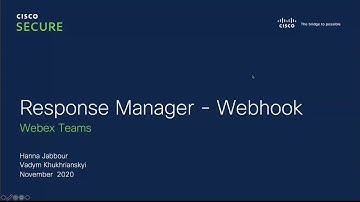 SecureX Network Analytics Response Manager with WebEx Teams