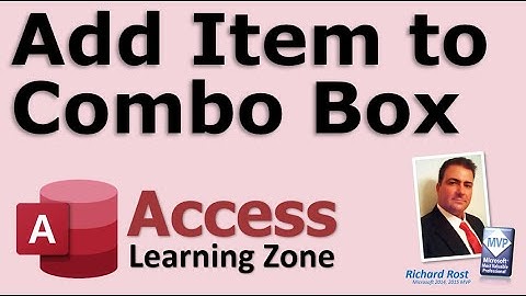 Microsoft Access Add Item to Combo Box