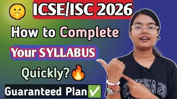 ICSE/ISC 2026 | How to Complete your SYLLABUS Quickly? | LAST 3 Months🔥 | MUST watch