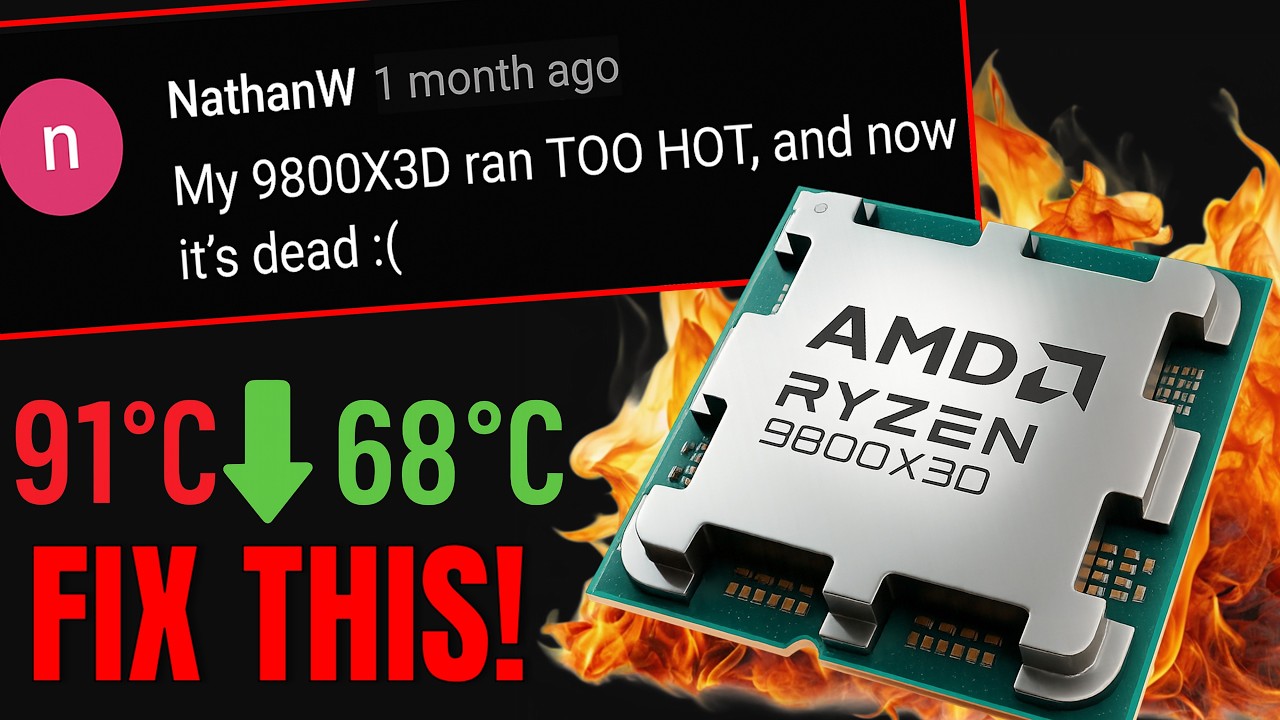 Ryzen 9800X3Ds are Running TOO HOT & Dying?! - Here's the FIX!🔧🔥