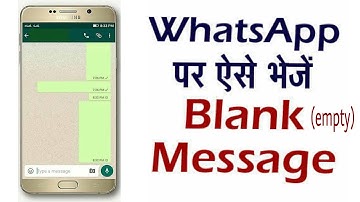 Send empty message on whatsapp , messenger , facebook...etc