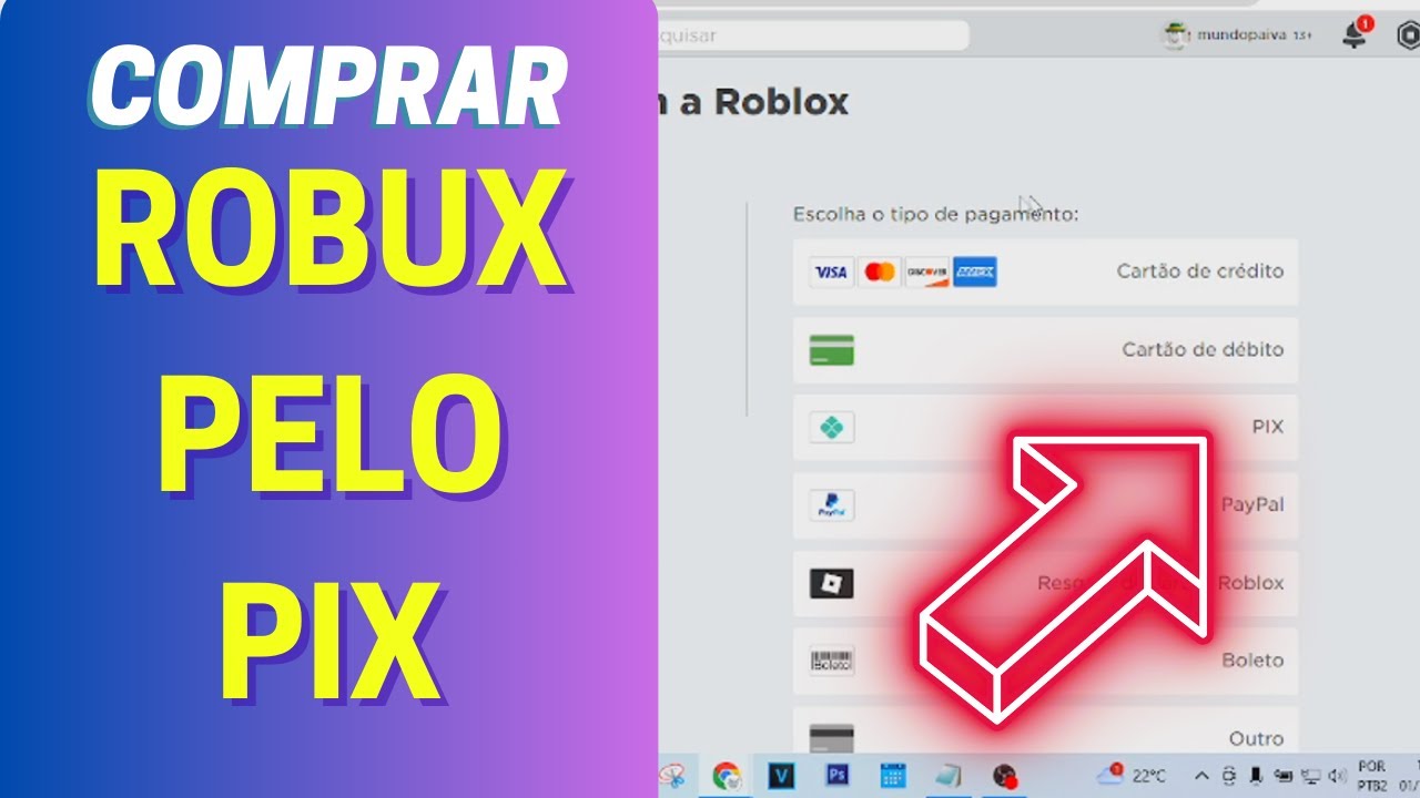 Como comprar Robux para Roblox com Pix ou Cartão de Crédito