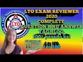 LTO Exam Complete Reviewer 2020 | tagalog