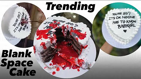 How I Made Viral BLANK SPACE Cake🔪🤍