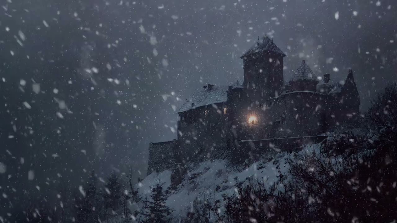 Dark Winter Over The Desolate Fortress: 3 Hours Of Icy Blizzard And Storm Wind Sound