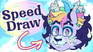 Feathers - Headshot SPEEDRAW// YCH 🩵🪽
