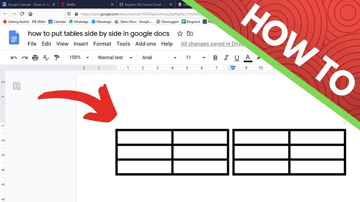 How to Put Two Tables Side by Side in Google Docs