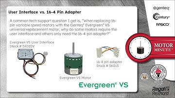 Motor Minute™ Technical Tip: Evergreen® VS User Interface vs 16-4 Pin Adapter