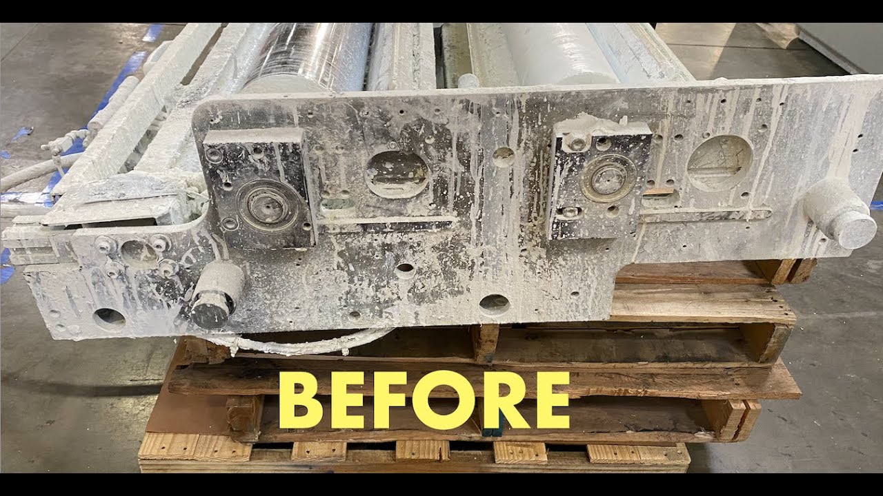 Amazing Dry Ice Blasting Results! Timelapse Cleaning of an Old Paint Machine