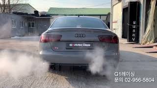 아우디 a6 3.0tfsi 커스텀배기튜닝 3.0슈퍼차져…