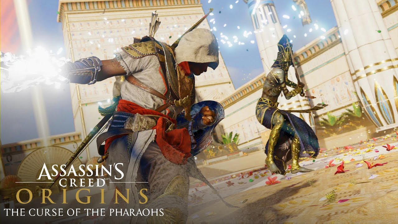 Assassin's Creed Origins Pharaoh Boss Fights + Rewards (The Curse of The Pharaohs DLC) - YouTube