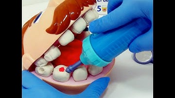 Teatrinho: Ed vai ao dentista - play doh brincando de massinha! "Doctor fill n drill"