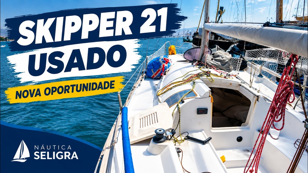 ⁣VELEIRO SKIPPER 21 À VENDA Completo e Pronto pra Velejar Regateiro