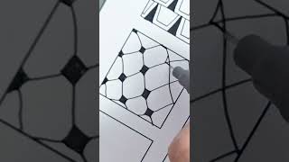 Zentangle Pattern Florz | Easy Zentangle Pattern #shorts