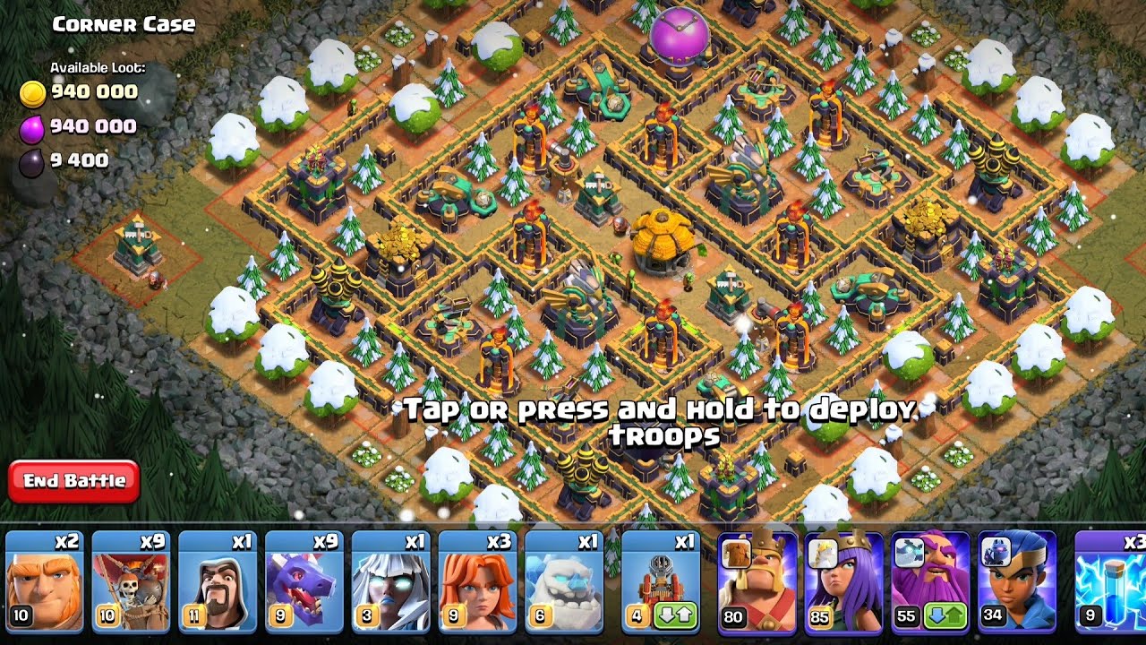 How To Get 3 Stars in Corner Case Single Player Clash of Clans
