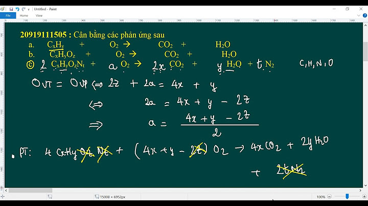 Cân bằng phương trình hóa học có xy năm 2024