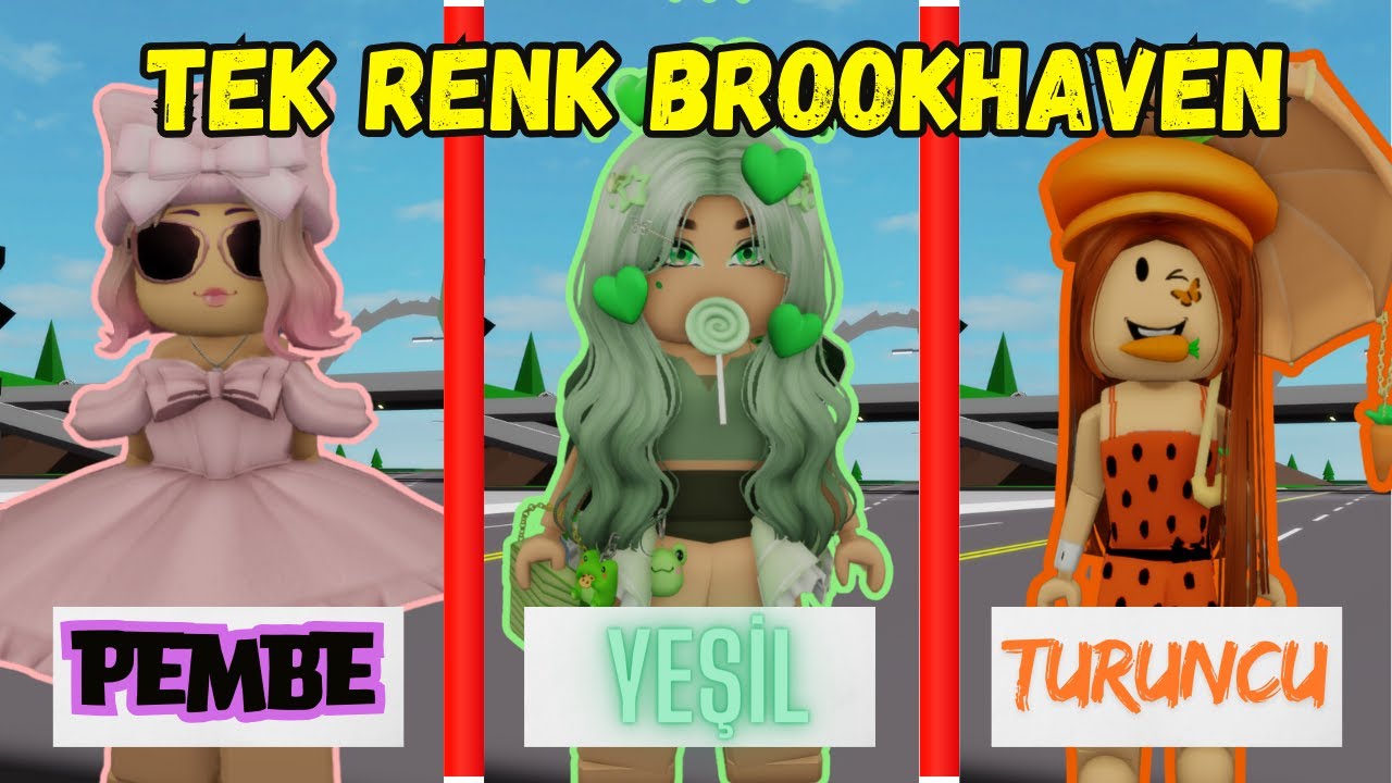 ARIGİLLER BROOKHAVEN TEK RENK CHALLENGE😊AYŞEM ECE ARI💥ARIGİLLER🐝ROBLOX BROOKHAVEN🏡RP