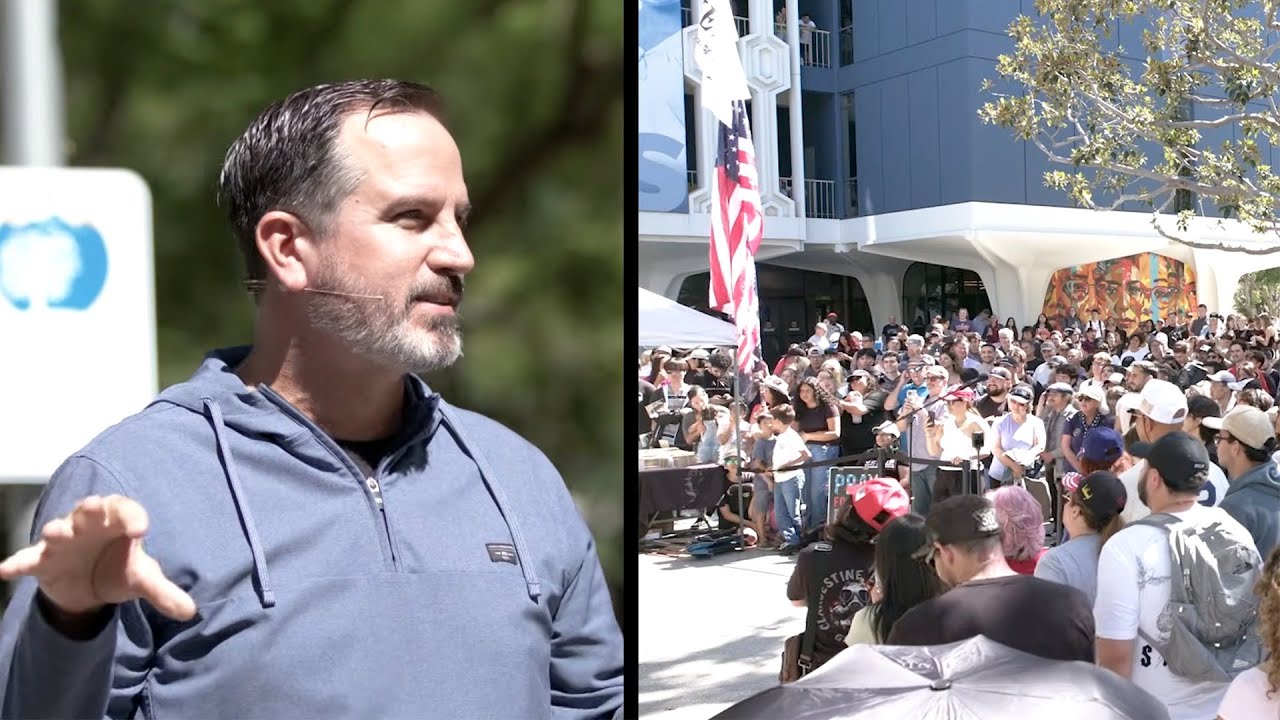 Sharing the Gospel Open Air to Thousands of Stopped Students - YouTube