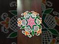 #colourful rangoli #5*3 dots #freehand rangoli #indian art #pls subscribe and like friends