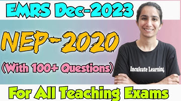 Marathon on NEP 2020 | Important Expected Questions | For all Teaching Exams#emrs #emrs2023 #nep2020