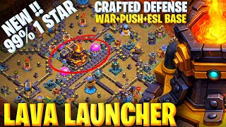 New Crafted Defense. Lava Launcher Perfect Combination Base Th18 War Cwl Base Link 2026