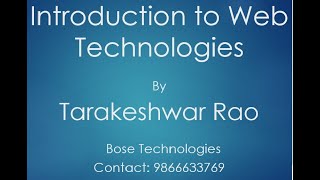 Introduction to Web Applications