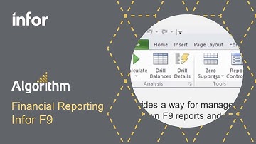 Financial Reporting:  Infor F9