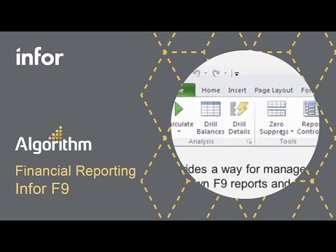 Financial Reporting:  Infor F9